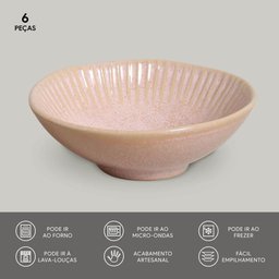 CONJUNTO C/ 6 CUMBUCAS LINHAS LITCHI Ø 15x5,5 cm - 3