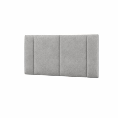 Cabeceira Cama Box Estofada Casal 1,40 Suede Cinza com LED