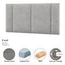 Ver imagem 6 de Cabeceira Cama Box Estofada Casal 1,40 Suede Cinza com LED