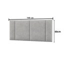 Ver imagem 2 de Cabeceira Cama Box Estofada Casal 1,40 Suede Cinza com LED