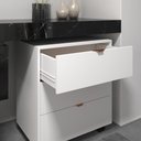 Ver imagem 6 de Gaveteiro Branco 3 Gavetas Multiuso com Rodinhas Banheiro