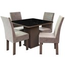 Ver imagem 1 de Conjunto Mesa 4 Cadeiras Talismã New Ônix Madeira Eucalipto