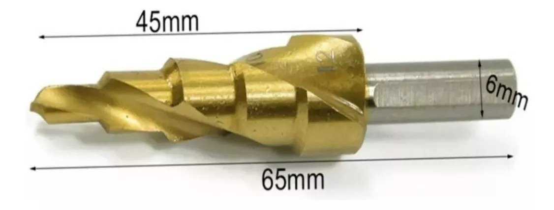 Broca Escalonada de 4 À 20 Mm Hss Espiral Profissional - 4