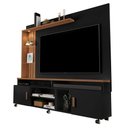 Ver imagem 3 de Rack com Painel para TV até 65 Polegadas com LED Ripado 180x186,5cm Ocean Preto Canela