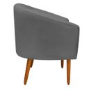 Ver imagem 5 de Kit 2 Poltronas Stella Linho Grafite A26 Pés Palito Castanho - D'Rossi