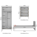 Ver imagem 7 de Quarto Infantil Completo para Colchão 188x78cm Doçura Multimóveis Mp4330 Branco/cinza/rosa
