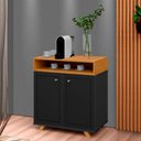 Ver imagem 2 de Buffet Star 2 Portas Portas Preto Nature - JA Móveis