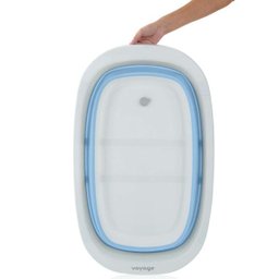 Banheira Retrátil Infantil Glub De 0 Meses Até 15Kg - Voyage - Azul - 4