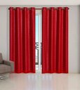 Ver imagem 2 de Cortina Voil xadrez com Forro Blackout 3,00 x 2,80 Vermelho