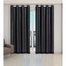 Cortina Voil xadrez com Forro Blackout 6,00 x 2,80 Preto - 2