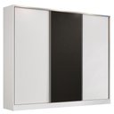 Ver imagem 3 de Guarda Roupa Casal 100% Mdf Madesa Zurique 3 Portas de Correr - Branco/branco/preto