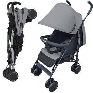 Carrinho de bebê de Passeio Recém Nascido Até 15 Kg Park Voyage Cinza