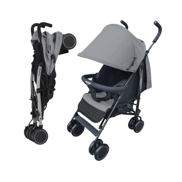 Carrinho de bebê de Passeio Recém Nascido Até 15 Kg Park Voyage Cinza