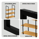 Ver imagem 6 de Suporte de Prateleira Tripla 30cm 2 Peças Estilo Industrial