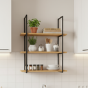 Ver imagem 5 de Suporte de Prateleira Tripla 30cm 2 Peças Estilo Industrial