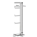 Ver imagem 3 de Papeleira Vertical Piso 3 Rolos 60cm Porta Papel Higiênico Banheiro Aço Inox Polido Brilhante Linha 