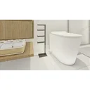 Ver imagem 2 de Papeleira Vertical Piso 3 Rolos 60cm Porta Papel Higiênico Banheiro Aço Inox Polido Brilhante Linha 