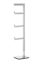 Ver imagem 1 de Papeleira Vertical Piso 3 Rolos 60cm Porta Papel Higiênico Banheiro Aço Inox Polido Brilhante Linha