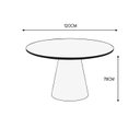 Ver imagem 3 de Mesa de Jantar Cone Redonda Laminado em Madeira 120cm Cairo Bege/Fendi/Cinamomo