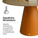 Ver imagem 6 de Mesa de Jantar Cone Redonda Laminado em Madeira 120cm Cairo Bege/Fendi/Cinamomo