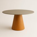 Ver imagem 2 de Mesa de Jantar Cone Redonda Laminado em Madeira 120cm Cairo Bege/Fendi/Cinamomo