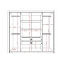 Ver imagem 6 de Guarda Roupa Casal 8 Portas 4 Gavetas Espelho 1096 Carraro - Native