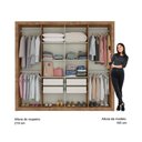Ver imagem 5 de Guarda Roupa Casal 8 Portas 4 Gavetas Espelho 1096 Carraro - Native