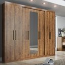Ver imagem 1 de Guarda Roupa Casal 8 Portas 4 Gavetas Espelho 1096 Carraro - Native