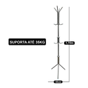 Ver imagem 7 de Cabideiro Mancebo de Chão para Roupa 12 Ganchos Aço Zincado