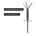 Ver imagem 4 de Cabideiro Mancebo de Chão para Roupa 12 Ganchos Aço Zincado