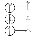 Ver imagem 2 de Cabideiro Mancebo de Chão para Roupa 12 Ganchos Aço Zincado