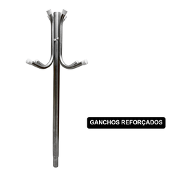 Cabideiro Mancebo de Chão para Roupa 12 Ganchos Aço Zincado - 6