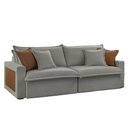 Ver imagem 4 de Sofá Dallas Linho Dois Módulos de 80cm B15 Meu Sofá Online A230 Linho Cinza