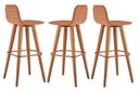 Ver imagem 1 de Kit 3 Banquetas Alta para Balcão Bancada Área Gourmet Cozinha Tecido Terracota
