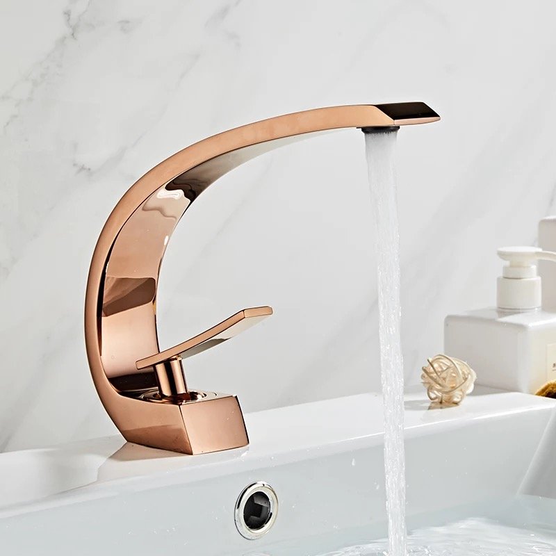 Torneira Banheiro Lavabo Rose Gold Slim Monocomando Premium iCasa Shop - IC-055RG - 4