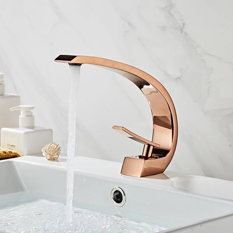 Torneira Banheiro Lavabo Rose Gold Slim Monocomando Premium iCasa Shop - IC-055RG - 2