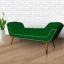 Ver imagem 2 de Recamier Sofá Divã Namoradeira Sienna 90cm Solteiro Suede