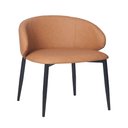 Ver imagem 5 de Cadeira P/ Mesa Jantar Estofada Courino ou Linho 2 unidades Cor:caramelo com Preto
