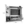Painel Intense P/ Tvs até 55'' C/ Gaveteiros e Prateleiras Suporte para Itens - Freijo Ripado/off - 4