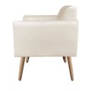 Ver imagem 3 de Kit 2 Poltronas Marisa Suede Bege Pés Palito Natural D'Rossi