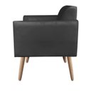 Ver imagem 3 de Kit 2 Poltronas Marisa Suede Preto Pés Palito Natural D’Rossi
