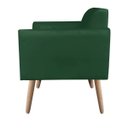 Ver imagem 3 de Kit 2 Poltronas Marisa Suede Verde Pés Palito Natural D’Rossi