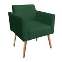 Ver imagem 5 de Kit 2 Poltronas Marisa Suede Verde Pés Palito Natural D’Rossi