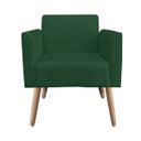 Ver imagem 4 de Kit 2 Poltronas Marisa Suede Verde Pés Palito Natural D’Rossi
