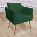 Ver imagem 2 de Kit 2 Poltronas Marisa Suede Verde Pés Palito Natural D’Rossi