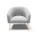 Ver imagem 4 de Kit 2 Poltronas Stella Suede Cinza Pés Palito Natural - D'Rossi