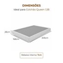 Ver imagem 3 de Cama Japonesa Louvre com Cabeceira Estofada Courino Caramelo e Linho Bege Sallar Home