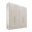 Ver imagem 1 de Guarda Roupa Casal 4 Portas 3 Gavetas Potente Ripado Off White