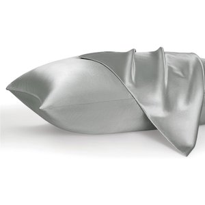 Bedsure Fronha de Cetim Queen Conjunto de 2 - Prateado