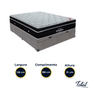 Ver imagem 3 de Cama Box Baú Casal Cinza e Colchão Elegant Superpocket Molas Ensacadas Ortobom